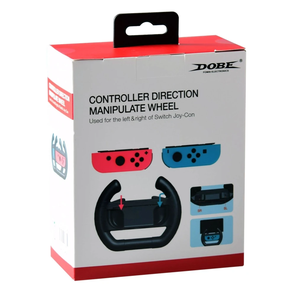 Mando dirección volante rosa turquesa para Nintendo Switch Joy-Con